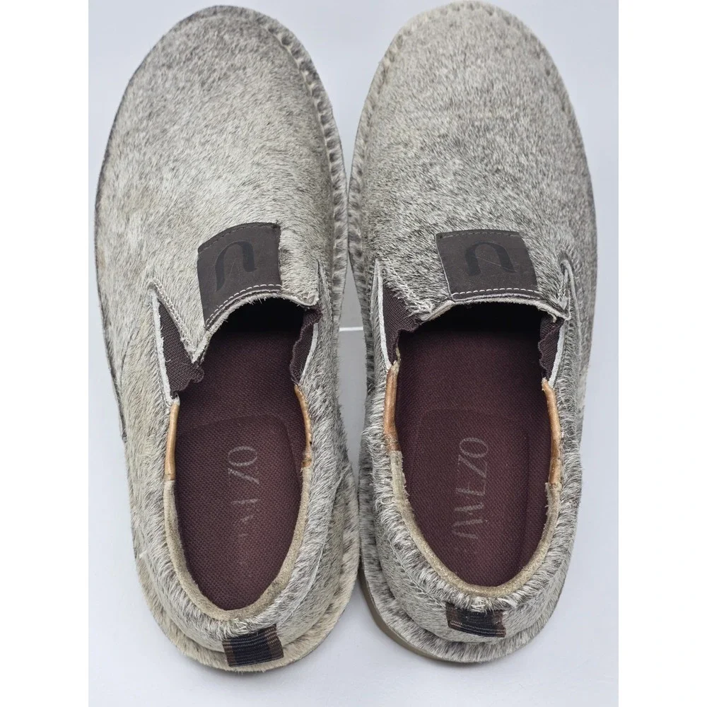 Uwezo Slip On Casual Brown Shoes Mens Size 9.5 Model 5132 Pre-owned